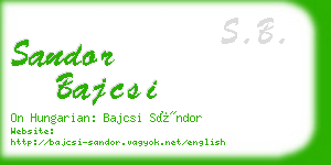 sandor bajcsi business card